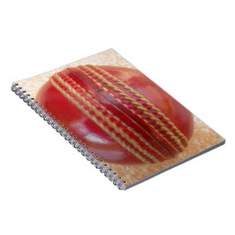 Lättfärdigt Internationell Cricket Red Leather Bol Anteckningsbok Med Spiral