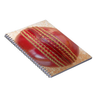 Lättfärdigt Internationell Cricket Red Leather Bol Anteckningsbok Med Spiral