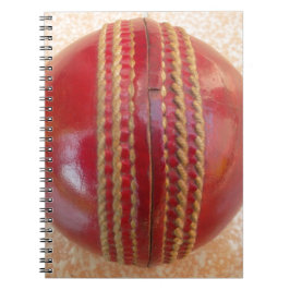 Lättfärdigt Internationell Cricket Red Leather Bol Anteckningsbok Med Spiral