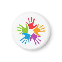 Lättfärgade flerfärgade handavtryck