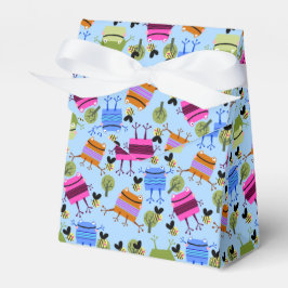 Lättfärgade grodor och bumblebin presentaskar