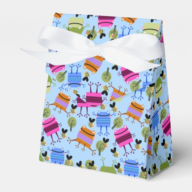 Lättfärgade grodor och bumblebin presentaskar (Framsidan Sidan)