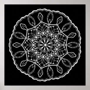 Lättfärgsfärgning av bakgrundsfärgen Mandala Poste Poster
