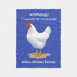Lättfärsk dagbok Urban Chicken Farmer Fleecefilt