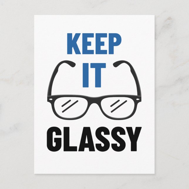 Lättfilig Eyeglasses Glass Behålla It Glassy Vykort (Framsida)
