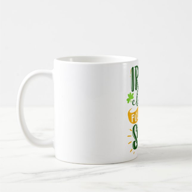 Lättfilig irländsk fullt av ass St patricks day Tu Kaffemugg (Vänster)