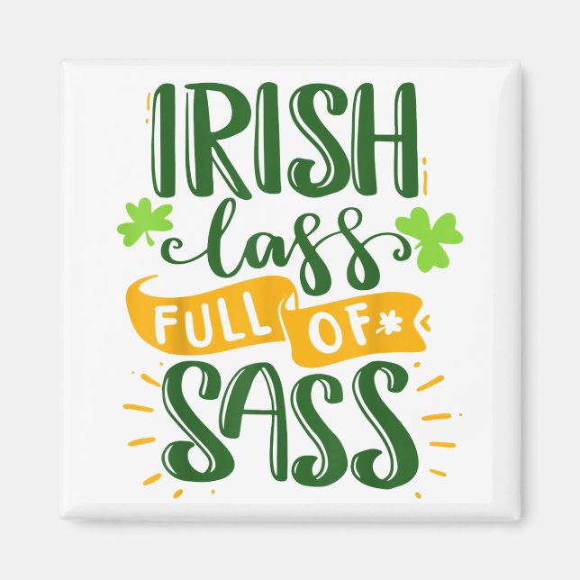 Lättfilig irländsk fullt av ass St patricks day Tu Magnet (Framsidan)