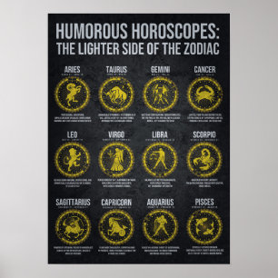 Lättfiliga hästskop, Lusnyt Zodiac Sign Humor Poster