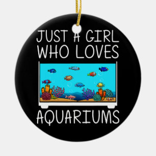 Lättfiligt Aquarium för flickor Kids Fish Tank Julgransprydnad Keramik
