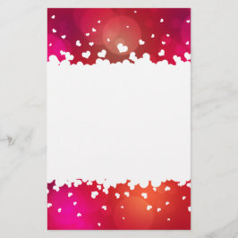 Lättflygande Hearts Gräns Stationery Letterhead Brevpapper
