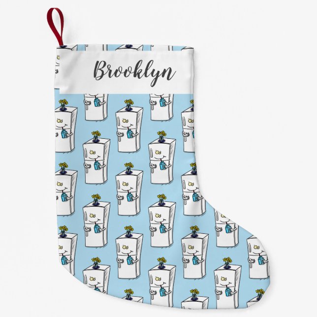 Lättförstådd illustration av tecknaden i kylskåp liten julstrumpa (Framsidan)