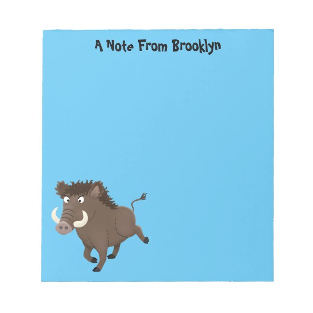 Lättförståelig illustration av tecknaden för vild  anteckningsblock (Framsida)