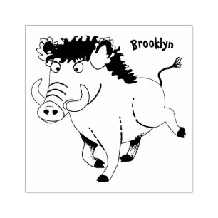 Lättförståelig illustration av tecknaden för vild  stämpel