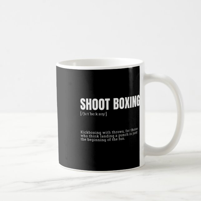 Lättfunk Kickboxing Enthusiast Dictionary-definiti Kaffemugg (Höger)