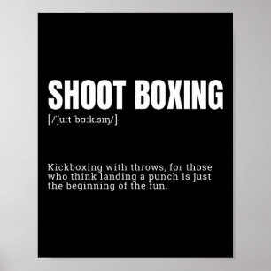 Lättfunk Kickboxing Enthusiast Dictionary-definiti Poster