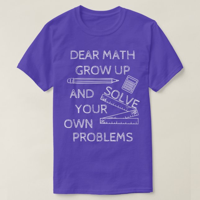 Lättfunn matematik skämtar Kära matematik växa upp T Shirt (Design framsida)