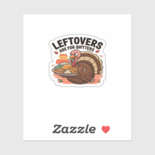 Lättfunn Thanksgiving - Leftovers är till för kvit Klistermärken