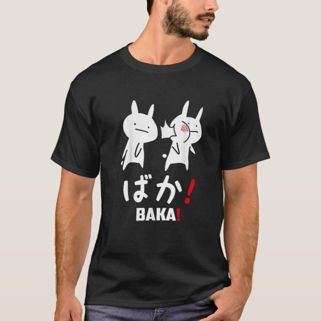 Lättfunna Anime Baka Rabbit Slap Japansk Gift T Shirt (Framsida)