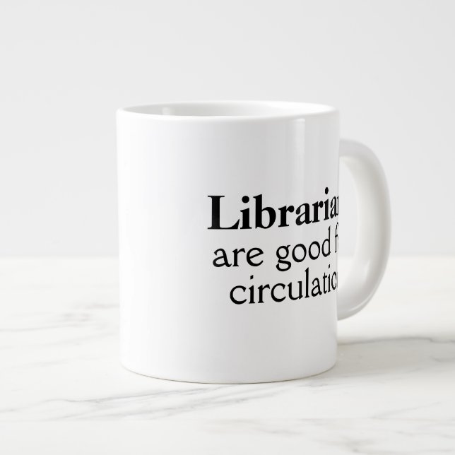 Lättfunna bibliotekariska Gift Jumbo Mugg Circulat (Framsida höger)