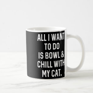 Lättfunna Bowlareare kyl- och fryshus med katt Man Kaffemugg