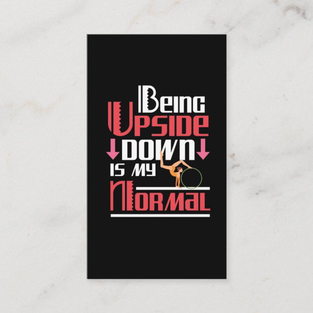 Lättfunna Gymnastics Quote Gymnast Tumbling-Idrott Visitkort (Framsida)