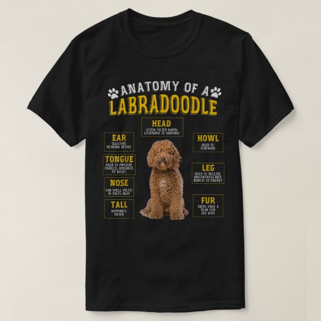 Lättfunna labradoodle-gåvor till kvinnor Manar T Shirt (Design framsida)