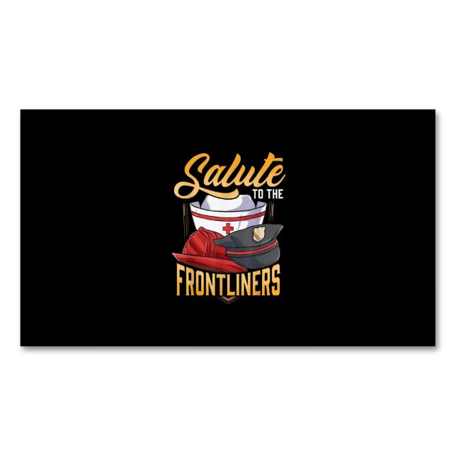 Lättfunna polishyrar Frontliner Nurse-gåvor Magnetiska Visitkort (Framsida)