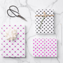 Lättfunna Ro & Hearts Wrapping Papper Lakan