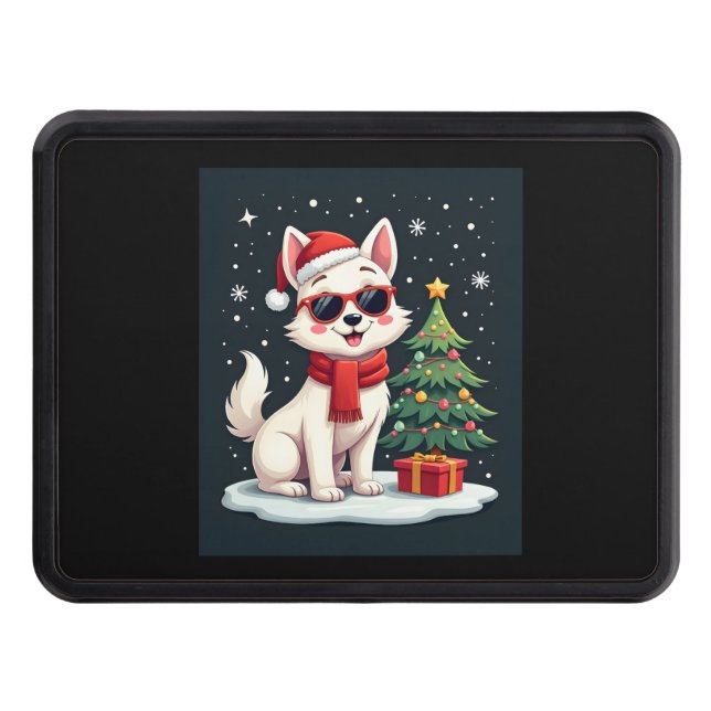 Lättfunna solglasögon Hund med Julgran C Dragkroksskydd (Framsidan)