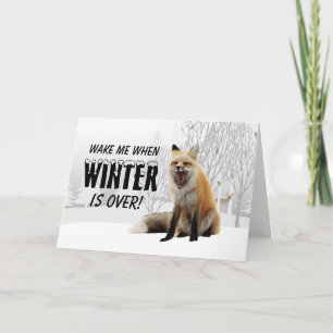 Lättfunna trätland Fox Tired of Winter Kall kommer Kort
