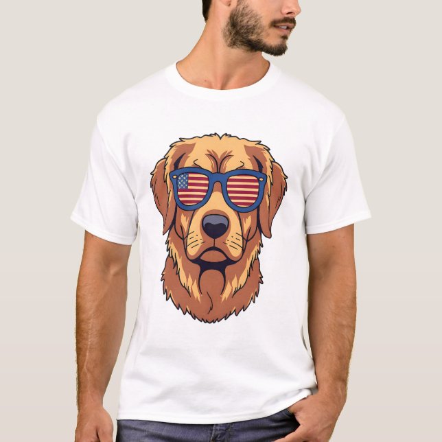 Lättfunna Underbara Pyrenéer / Golden Retriever Me T Shirt (Framsida)