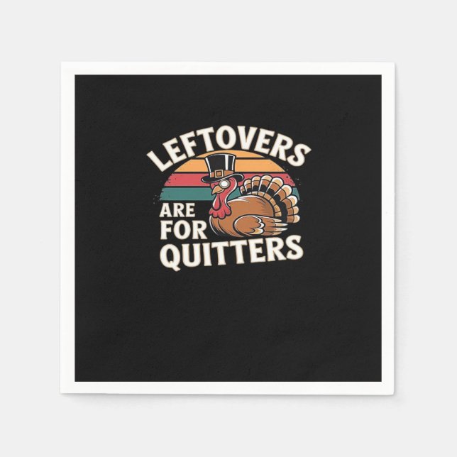 Lättfunnen Thanksgiving Turkiet Design - "Leftover Pappersservett (Framsidan)