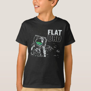 Lättfunny Astronaut Flat Earth Conspiracy Teory H T Shirt
