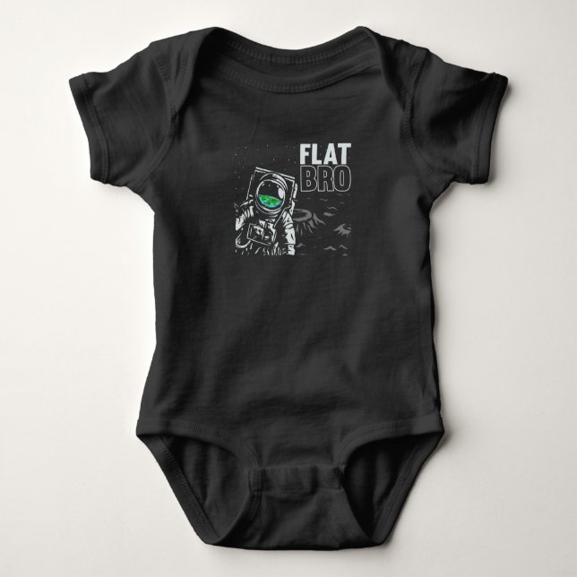 Lättfunny Astronaut Flat Earth Conspiracy Teory Hu T Shirt (Framsida)