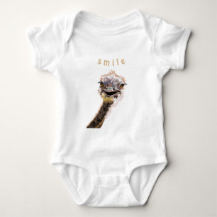 Lättfunny Baby Bodykostym med Playful Ostrich - Sm T Shirt