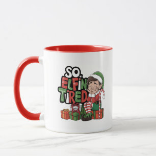 Lättfunny ELF-lagerbastare på julafton Mugg