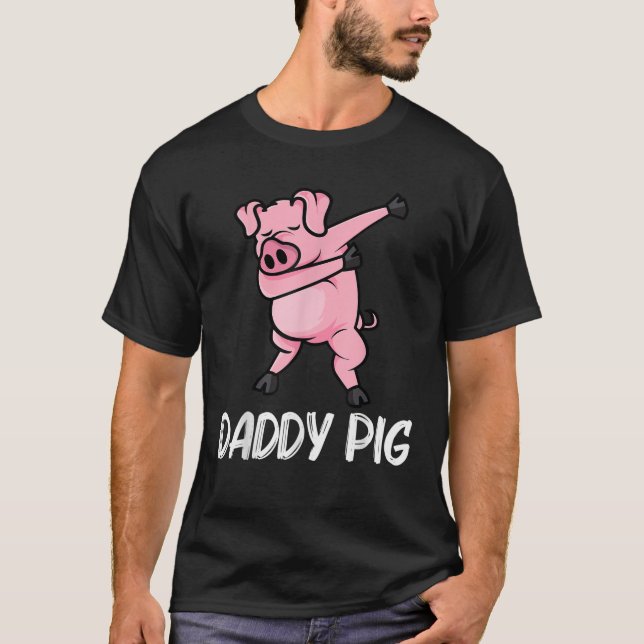 Lättfunny Gris Design För manar Pappa Piglet Hog P T Shirt (Framsida)