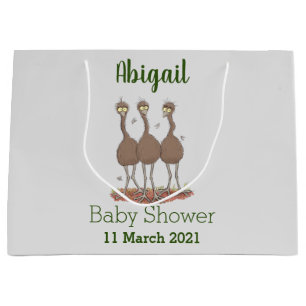 Lättfunny illustration av australisk emu trio-teck