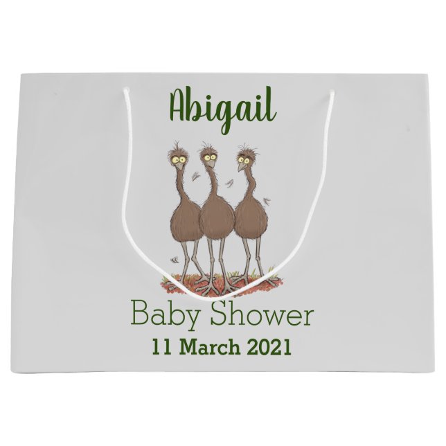 Lättfunny illustration av australisk emu trio-teck (Framsidan)