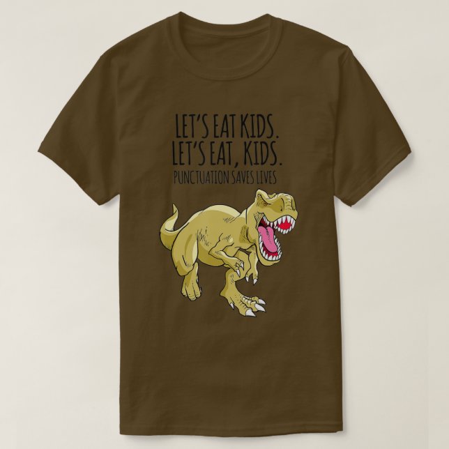 Lättfunny låter eat Kids interpunktion rädda liv G T Shirt (Design framsida)