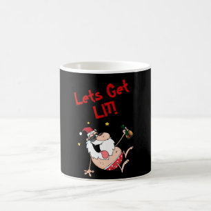 Lättfunny Lets Hämta LIT Drunk Santa Personlig Jul Kaffemugg