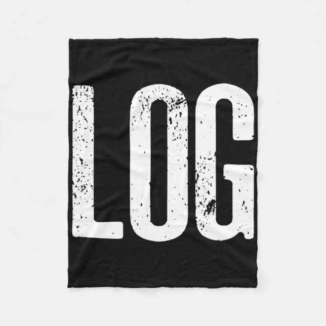 Lättfunny logg Halloween Beaver-loggnota Fleecefilt (Framsidan)