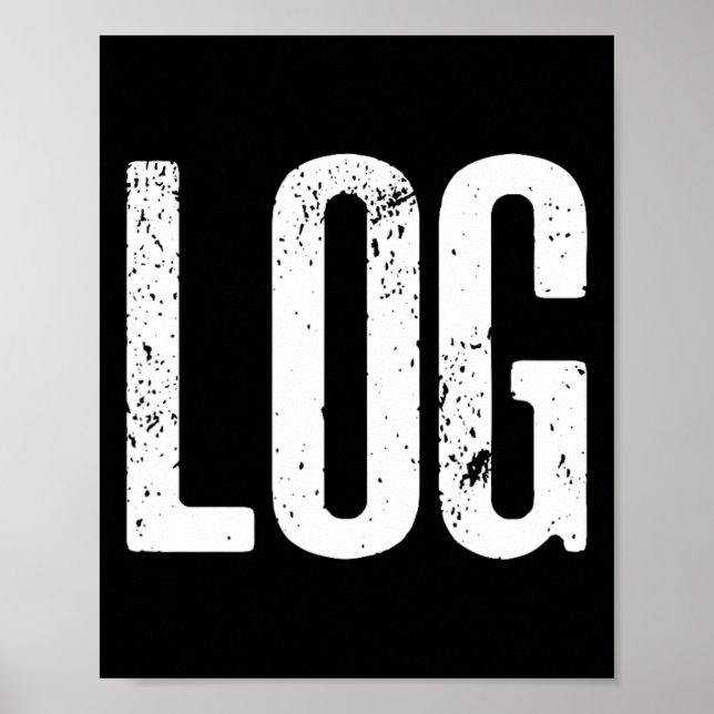 Lättfunny logg Halloween Beaver-loggnota Poster (Framsidan)