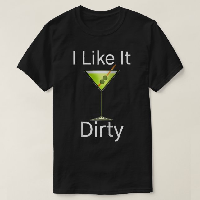 Lättfunny Martini Älskare Glass jag gillar det Dir T Shirt (Design framsida)