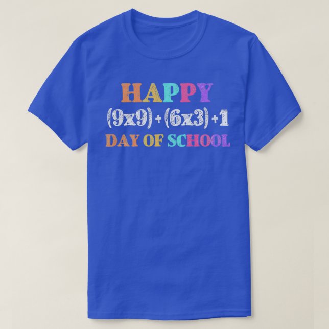 Lättfunny matematisk formel 100 dagar för skollära t shirt (Design framsida)