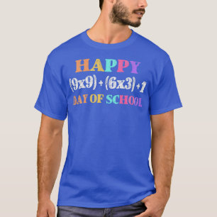 Lättfunny matematisk formel 100 dagar för skollära t shirt