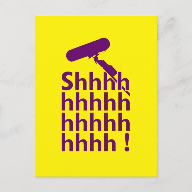 Lättfunny plats Ljud Recordist Shhhhh Vykort (Framsida)