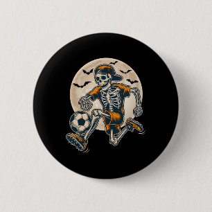 Lättfunny Skeleton Soccer Manar Boys Kids Hallowee Knapp