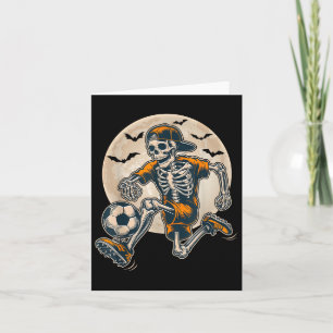 Lättfunny Skeleton Soccer Manar Boys Kids Hallowee Kort