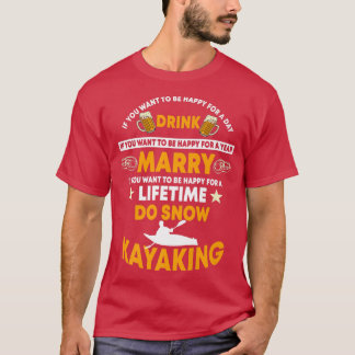 Lättfunny Snö Kayak Design som säger Snö Kayaking T Shirt